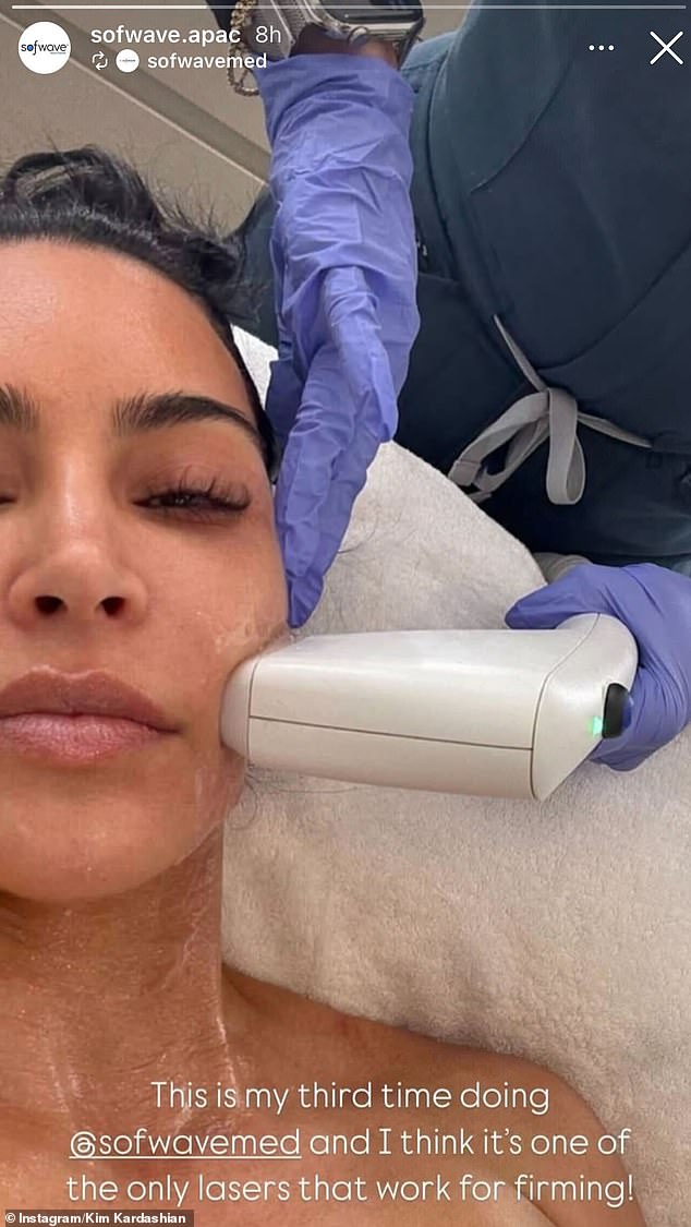 Recently Kim Kardashian [pictured] posted to her 356million Instagram followers that she'd tried the newest Sofwave treatment