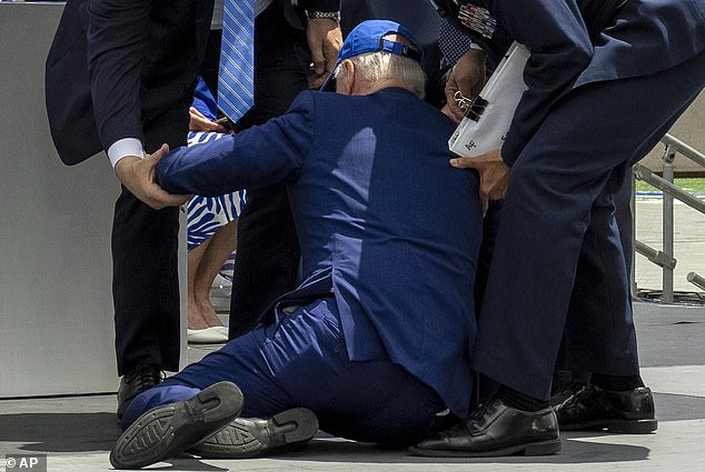 There we re also occasional trips and falls during Biden's second term