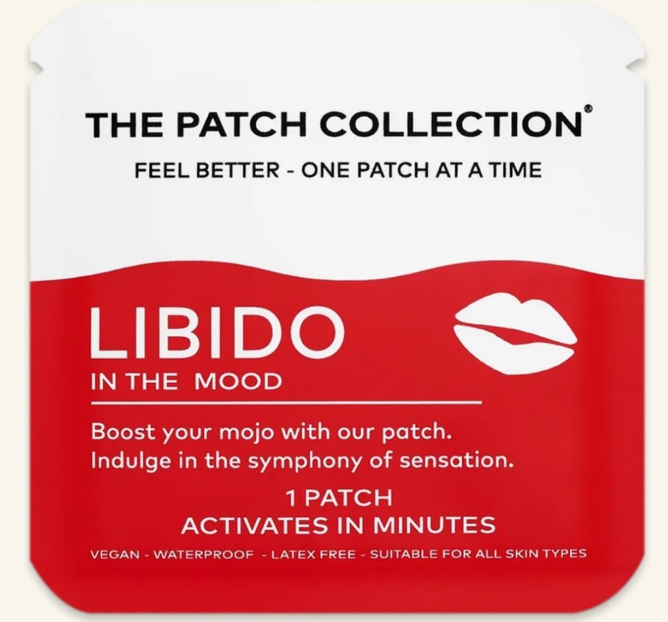 Libido enhancing patch packaging.