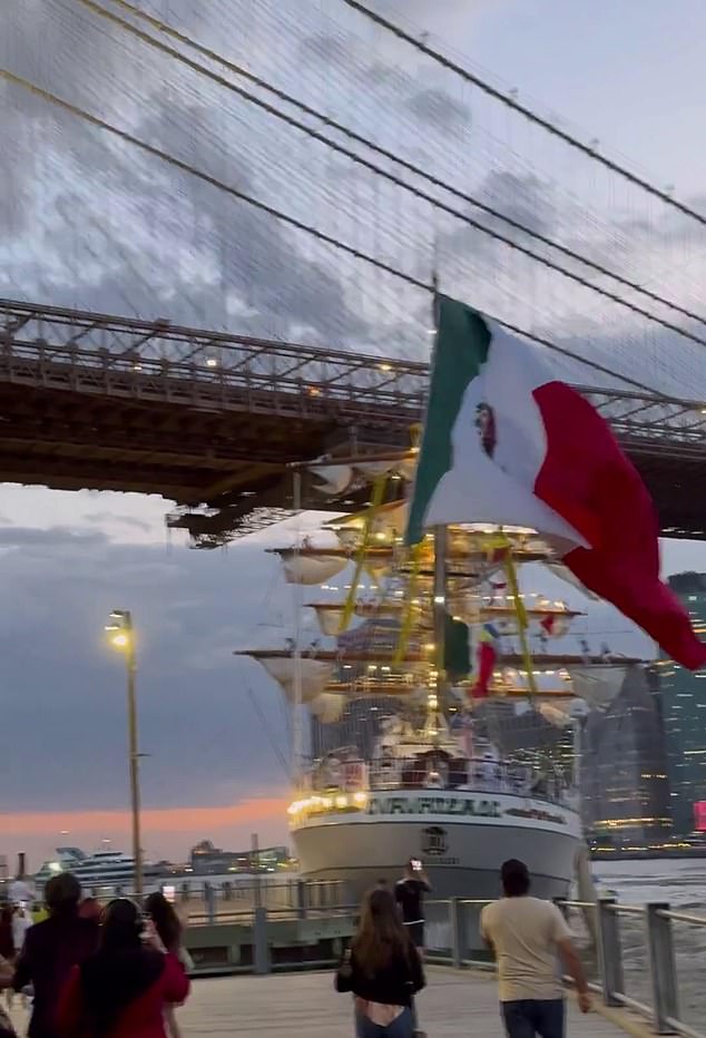 Two unidentified crew members were killed after falling from the masts to the ship's deck. Dozens more were left severely injured.