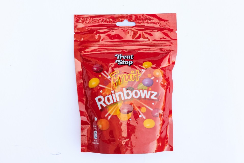 The best Iceland dupes with Lynsey Hope, photographed by Oliver Dixon for Sun Features - 09 May 2025.Photo shows Fruit Rainbowz sweets