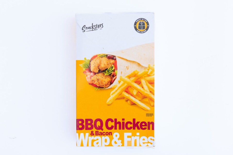 The best Iceland dupes with Lynsey Hope, photographed by Oliver Dixon for Sun Features - 09 May 2025.Photo shows BBQ Chicken Wrap and Fries