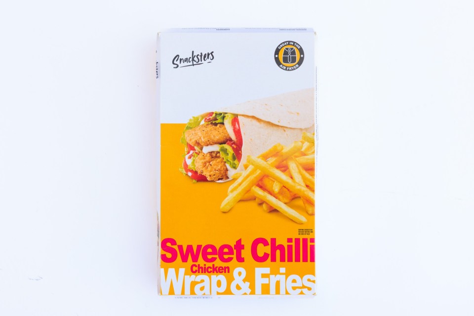 The best Iceland dupes with Lynsey Hope, photographed by Oliver Dixon for Sun Features - 09 May 2025.Photo shows Sweet Chilli Wrap and Fries