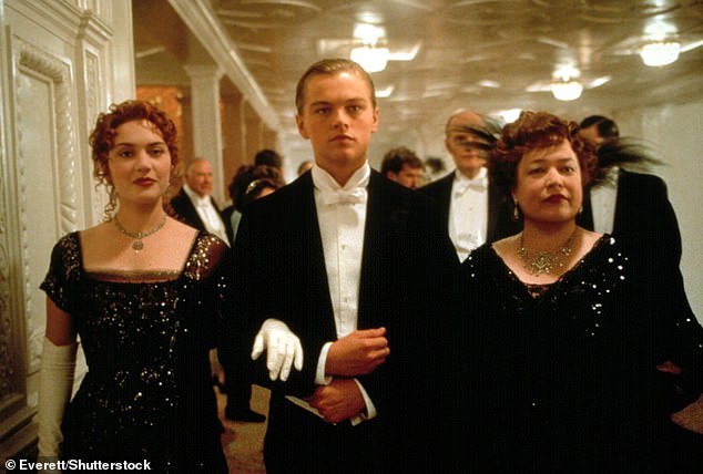 Margaret was a key component in both Jack Dawson - played by Leonardo Di Caprio - and Rose DeWitt Bukater's - played by Kate Winslet - ill-fated love story (Pictured left to right; Kate Winslet, Leonardo DiCaprio and Kathy Bates as Rose, Jack and Margaret Brown)