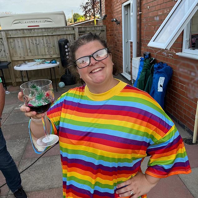 Michelle (pictured) says locals love the pet, which is why she was so shocked when one neighbour allegedly shouted through the fence to say he was 'disgusting'