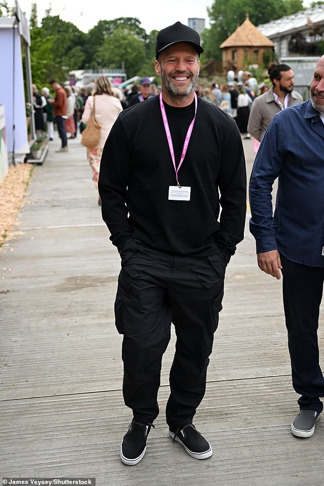 Hollywood action star Jason Statham kept things casual in all-black as he arrived at the event