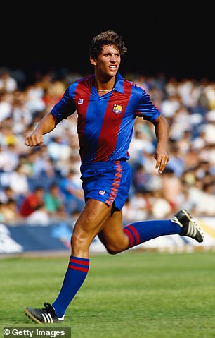 In 1986 he got a move to Barcelona, then managed by legendary English boss Terry Venables