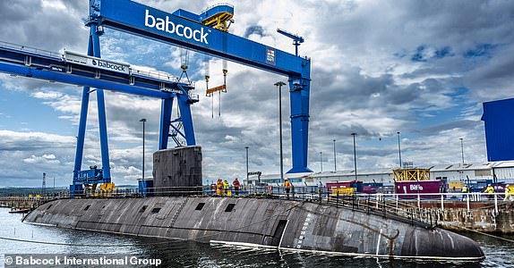 Babcock - Swiftsure in dock at Rosyth