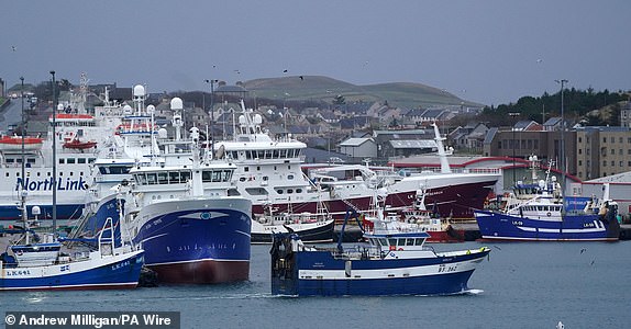EMBARGOED TO 0001 SUNDAY MAY 18 File photo dated 01/02/24 of fishing boats in the harbour in Lerwick in Shetland. Scotland's fishing leaders have written to Sir Keir Starmer demanding that sovereign fishing rights are protected during key talks with the EU on Monday. Issue date: Sunday May 18, 2025. PA Photo. The Scottish Fishermen's Federation (SFF) said that disadvantaging UK fleets would not be in the "national interest" and an imbalanced deal would represent "a sell-out and a betrayal of the Scottish fishing industry". See PA story SCOTLAND Fishing. Photo credit should read: Andrew Milligan/PA Wire