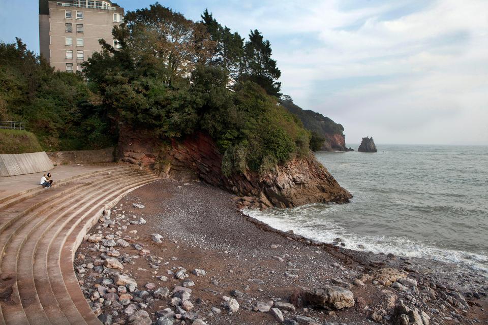 Beacon Cove in Torquay, where Agatha Christie went swimming.