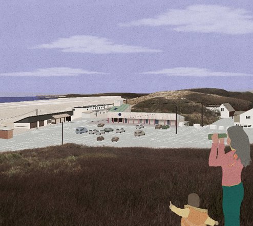 Illustration of the new Camber Sands Welcome Centre.