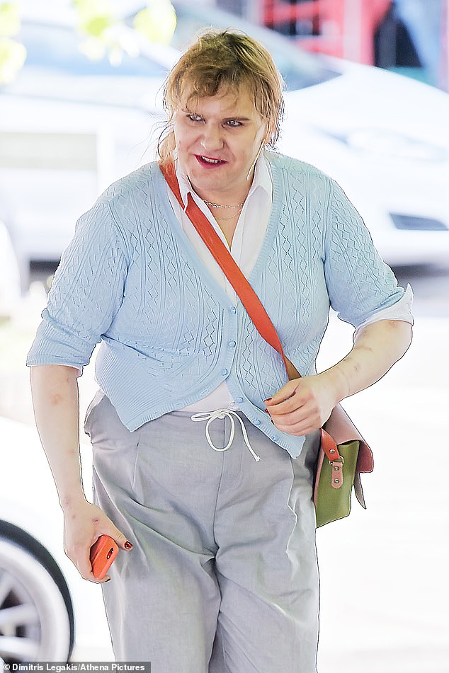 Ex-MP Katie Wallis arriving at Cardiff Magistrates Court today