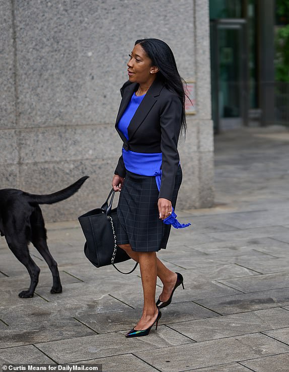 Attorneys Nicole Westmoreland and Brian Steel enters Manhattan Federal Court to attend the trial of P. Diddy.
