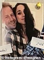 Meghan shared a loved-up early photograph of herself and Harry from the early days of their relationship
