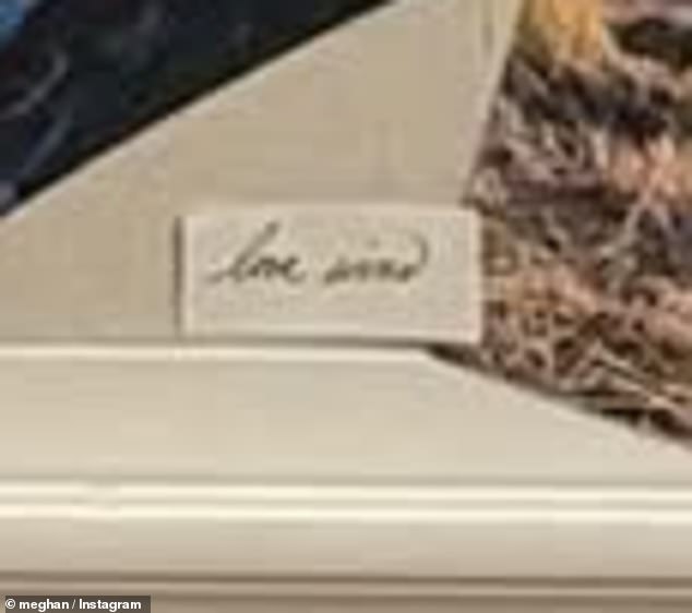 The mother-of-two added a tab in her calligraphy that read 'Love Wins'
