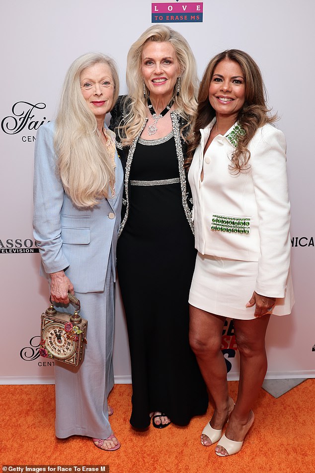 Fisher with Nancy Davis, President and Founder, Race to Erase MS, and Lisa Vidal
