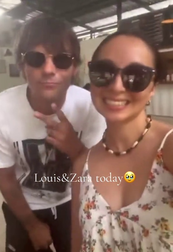 Louis Tomlinson and Zara McDermott on holiday.