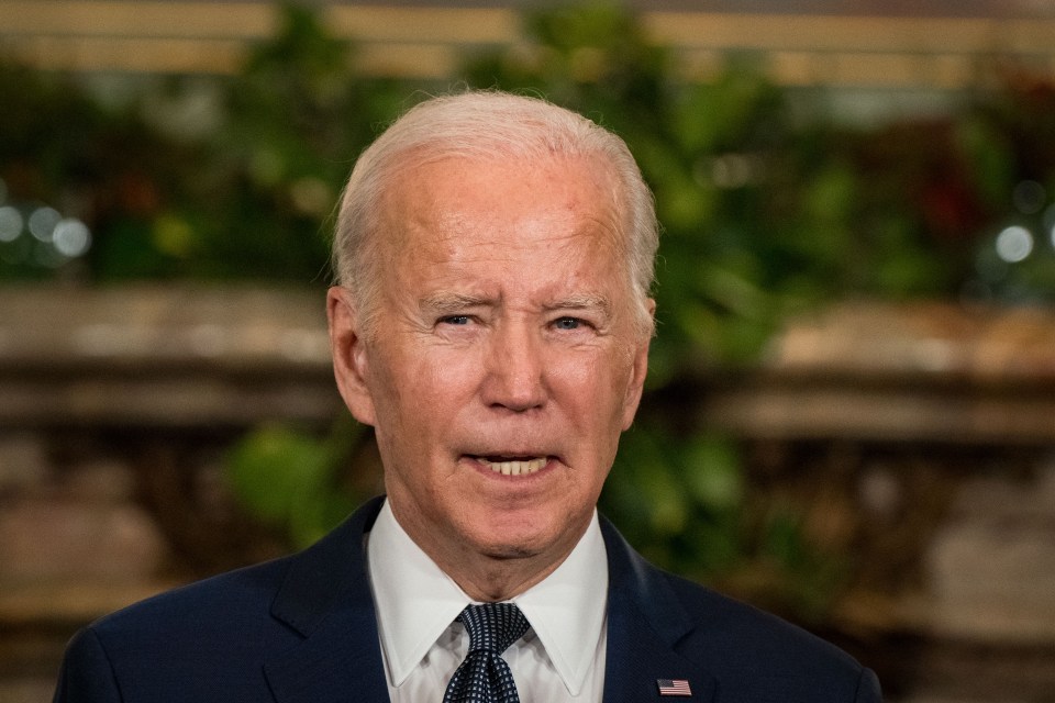 President Biden at a news conference.