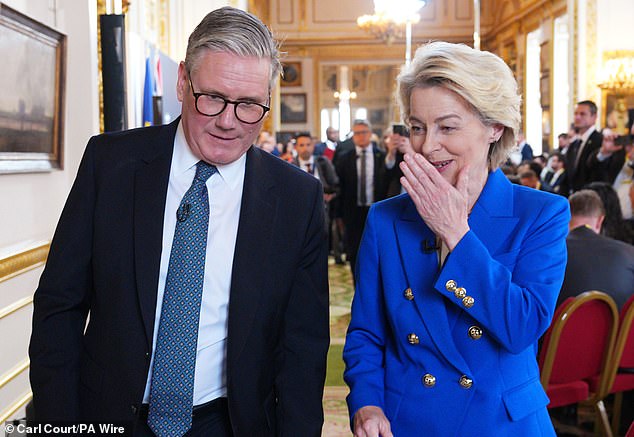Ursula von der Leyen, twinkly in her triumph, kept calling him 'deer Keer' and widened her taut little jaw. It is the jaw of a cat.