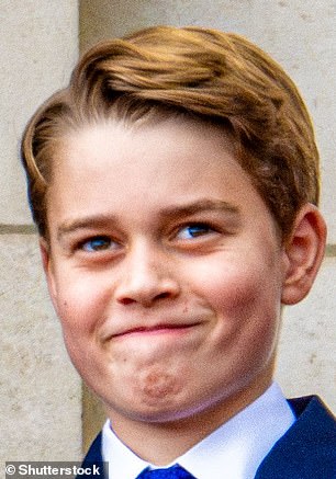 Prince George is pictured in May 2025 watching the VE Day 80 flypast