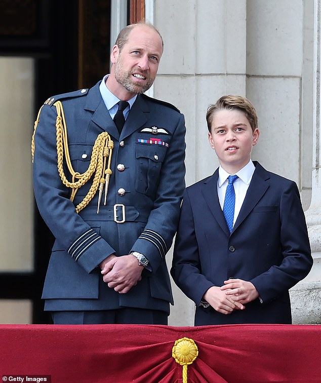William and his son George - pictured in May 2025 - display many of the Spencer traits