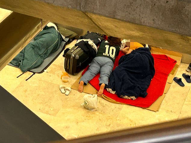 An NGO worker said authorities have been purposely making life for the homeless more difficult in the hopes they will leave the airport