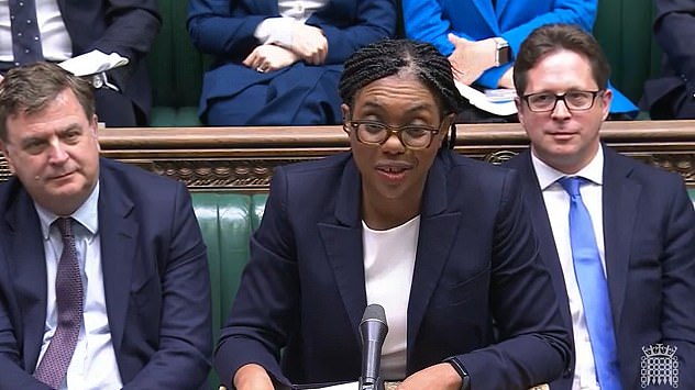 However, Kemi Badenoch said the premier had 'failed' and his deal was a 'total capitulation' to Brussels.