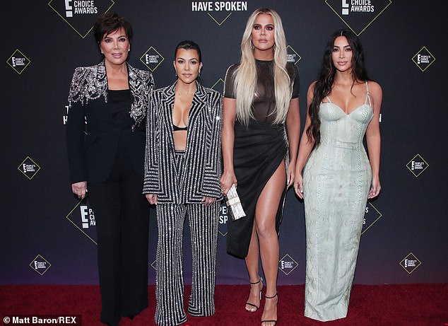 In her two decades in the public eye, there's one thing Kris has never admitted... her height (pictured with her eldest daughters)