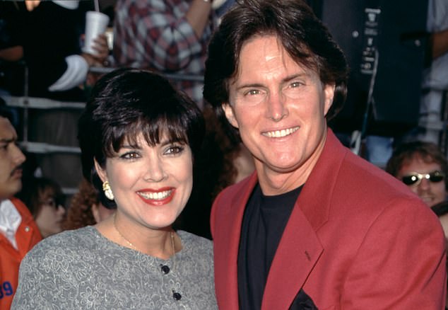 Kris has previously admitted to some cosmetic work, including a breast augmentation, a facelift and using Botox. Kris pictured here in 1995 with her then husband Bruce Jenner, now Caitlyn Jenner, the couple divorced in 2014