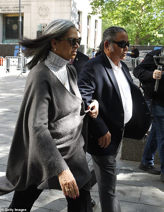NEW YORK, NEW YORK - MAY 20: Regina Ventura, mother of Cassie Ventura, arrives at Manhattan Federal Court during the Sean "Diddy" Combs' trial on May 20, 2025 in New York City. Combs, 55, has pleaded not guilty on all counts, which include a racketeering charge alleging the hip-hop pioneer was the leader of a sex crime ring that included drug-fueled sex parties through the use of force, threats and violence (Photo by John Lamparski/Getty Images)