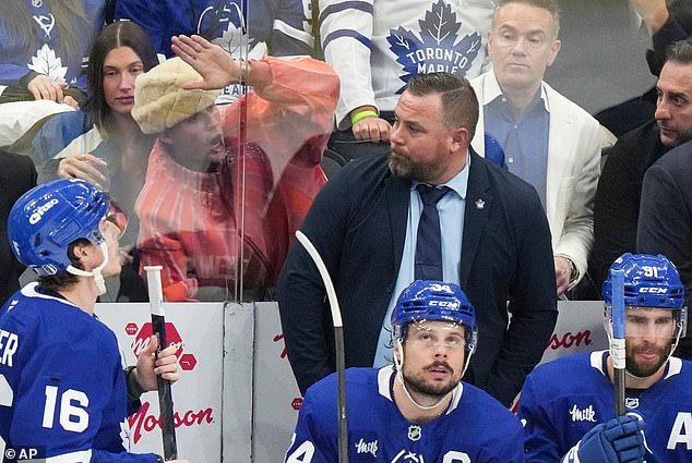 Hailey's words comes after she didn't look at all pleased by her husband Justin's outburst when they cheered on his Toronto Maple Leafs as they battled the Florida Panthers