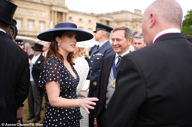 Princess Eugenie, the younger daughter of Prince Andrew and Sarah Ferguson, was also present