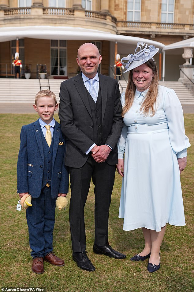 The family of Liz Hatton attending the Buckingham Palace garden party this afternoon