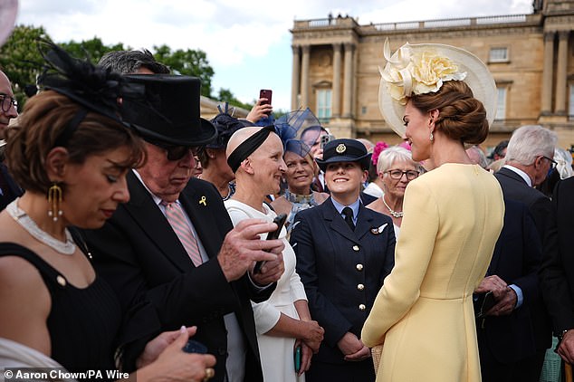 The Princess of Wales appeared fully in her elements as she spoke to guests