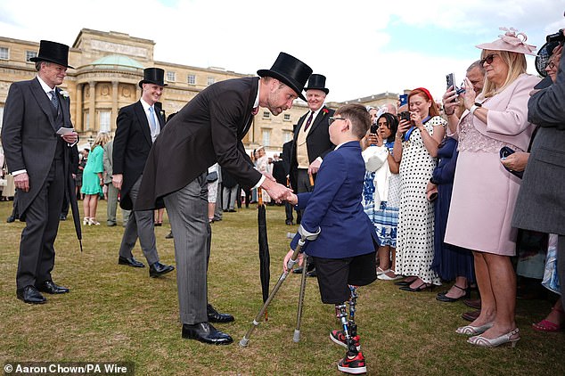 Tony Hudgell, who missed last year's event due to a traffic jam, was reunited with Prince William and got to shake his hand