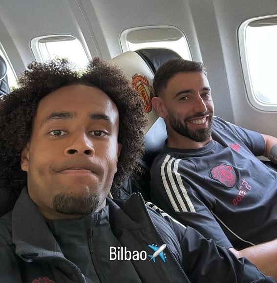 Manchester United's stars also travelled to Bilbao for the Europa League final on Tuesday
