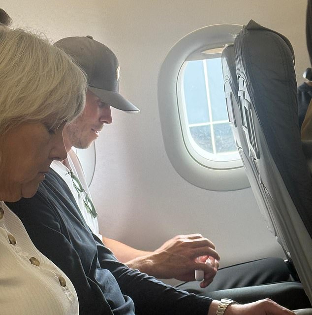 TNT Sports' trio were sat separately across the flight with Gareth Bale allocated an aisle seat