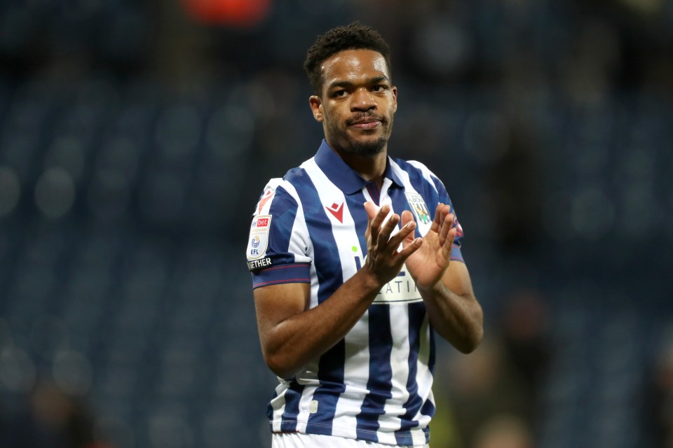 Grady Diangana of West Bromwich Albion applauding fans.