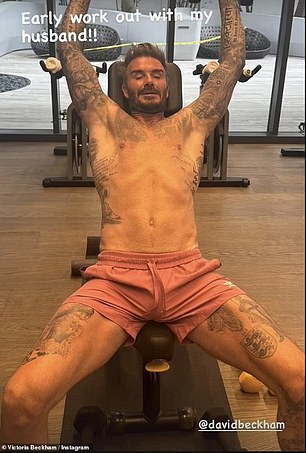 Elsewhere during the chat, David and his wife Victoria gave fans an insight into their fitness routine, and who 'works harder'