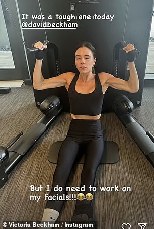 Elsewhere during the chat, David and his wife Victoria gave fans an insight into their fitness routine, and who 'works harder'