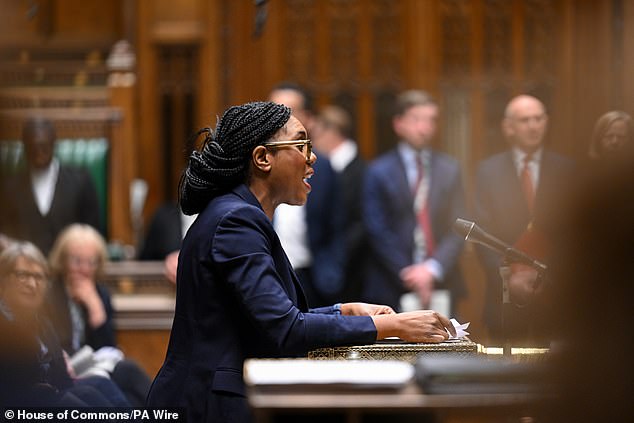During clashes in the Commons, Conservative leader Kemi Badenoch said Sir Keir had not said ‘a single word... about the money that we will now be sending to Brussels’
