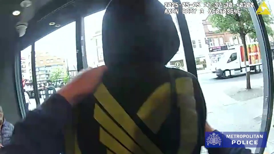 Police arresting a shoplifter.