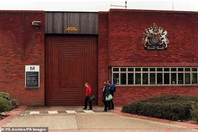 A source said confiscating TVs is one of the only ways to punish young offenders. Pictured: The front gate of Feltham