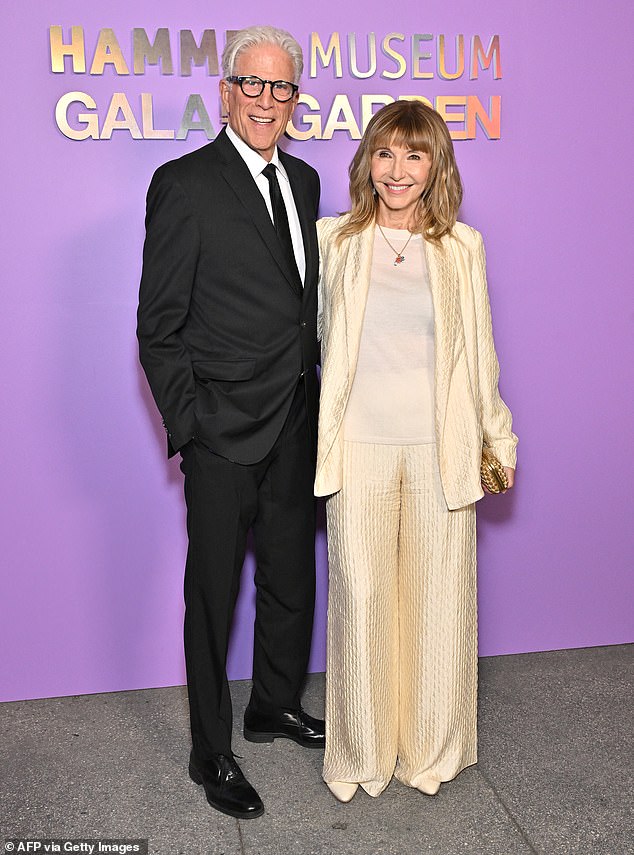 Danson married Mary Steenburgen in 1995. The two have regularly guest starred on Curb Your Enthusiasm, and she'll be joining him on season two of his Netflix show A Man On The Inside; pictured May 17 in LA