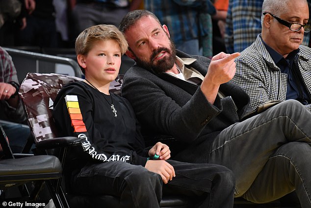 Violet recalled how her younger brother, Samuel, 13, was seemingly skeptical of her linking the wildfires to climate change, as he asked, 'what did global warming have to do with the speed of the wind?' She quipped: 'Hopefully, most of us understand the climate crisis better than my little brother'; Samuel and Ben pictured in 2024