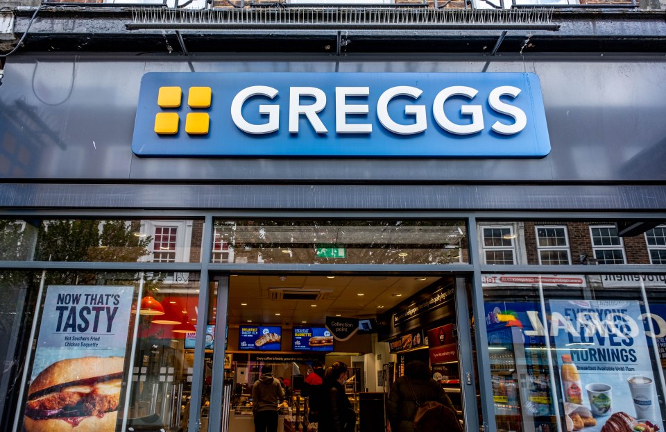 Greggs bakery storefront.