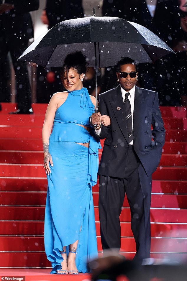 It comes after on Monday night Rihanna showed off her blossoming baby bump yet again as she supported A$AP at the Cannes Film Festival premiere of his new movie Highest 2 Lowest
