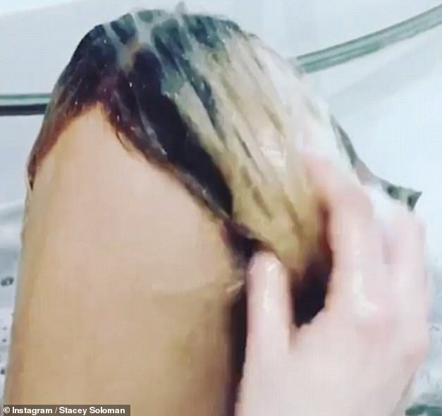 Stacey revealed she wore wigs in 2018 when she filmed herself washing her hairpiece in the bath