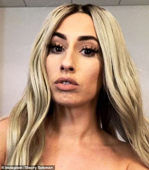Stacey also wears wigs to red carpet events such as the National Television Awards