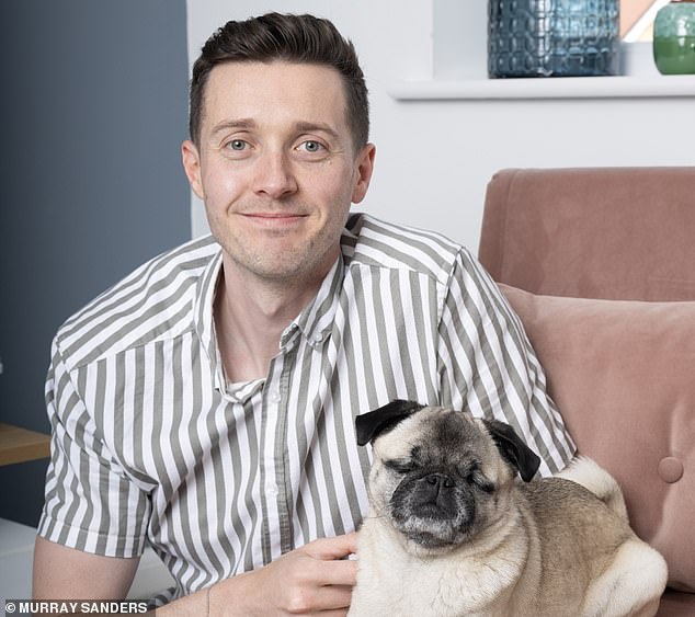 Dedication: James Beckett, 34, brings home about £4,000 a month ¿ and ploughs £1,000 a month into a Vanguard stocks and shares Isa and a similar amount into his company pension